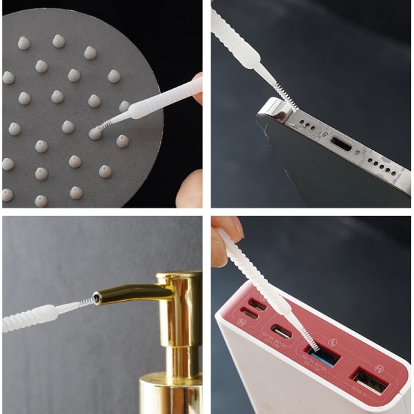 Duschhål öppnar mobilhål mot igensättning av badrumskran mellanrum multifunktionell borste mini rengöringsborste