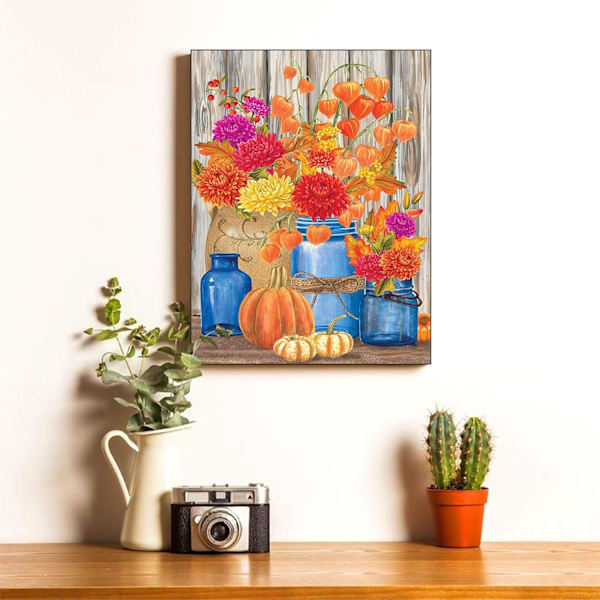 Voksen DIY Diamantmaleri Sæt Blomster, Diamantkunst Zuka Diamant Rund Diamantmaleri Tilbehør 30x40 cm/12x16 tommer