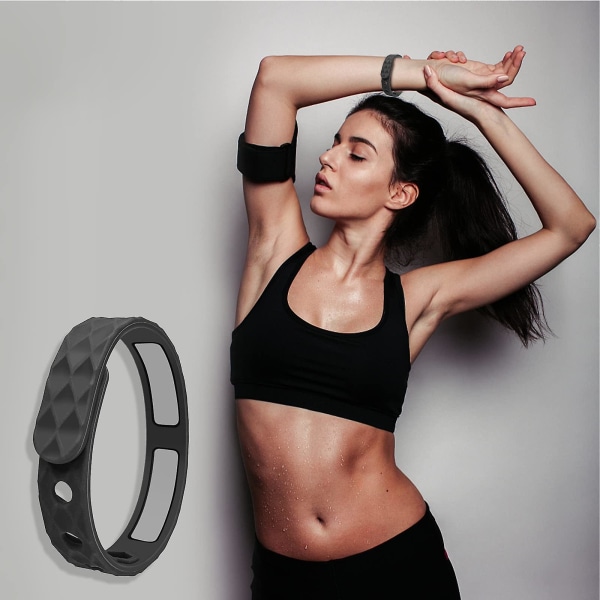 2 stk. infrarød armbånd, antistatiske justerbare silikone sportsarmbånd, magnetisk armbånd