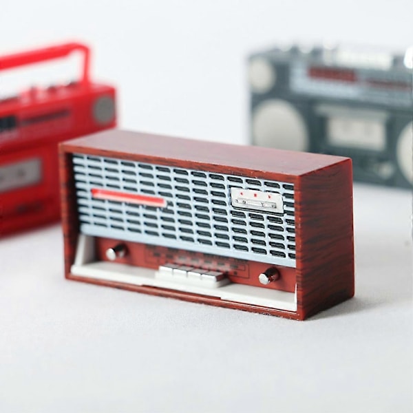 1:12 Miniatyr Møbel Radio Modell Opptaker Spiller Dekor Retro Radio Opptaker Spiller C
