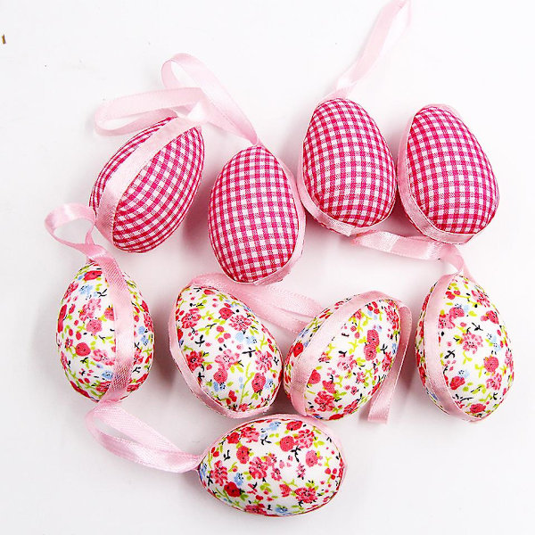 1 set tyg påskkaniner morötter färgglada bomullsägg för glad påskfest hängande dekorationer barn påsk diy gåvor leverans 3pcs DEF