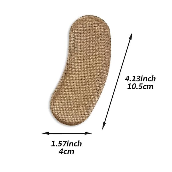 4 Par Tyg Självhäftande Skobaksida Häl Innersulor Skydd Foder Pads Svamp Kudde Häl Grepp Foder Brown