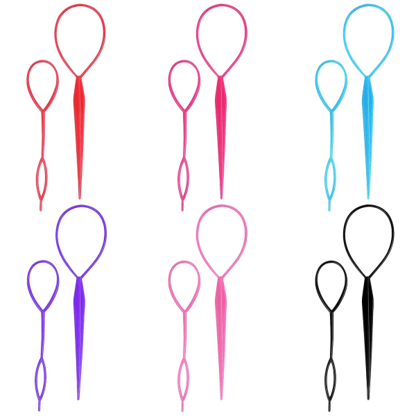 120 st Hårflätningstillbehör Hästsvansstyling Maker Clip French Braid Tool Magic Topsy Tail Loop Hårsats för kvinnor