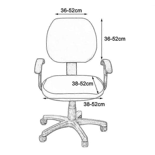 Stolsöverdrag för kontorsdator Universal Stretchig Polyester Tvättbar