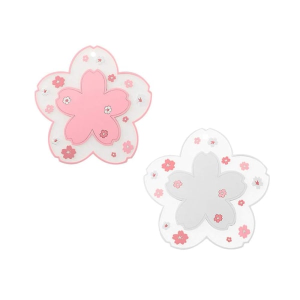 Kaffeunderlag Kawaii Coaster Cup Pvc Hjem Te Krus Coaster Holdbar Anti-skli Pot Skål Pad Plassmatte Cherry Blossom Coaster S