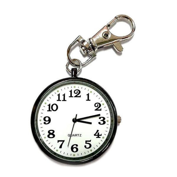 Kvartsi watch avaimenperä kellot pyöreä kellotaulu kannettava yksinkertainen riipus naisille miehille