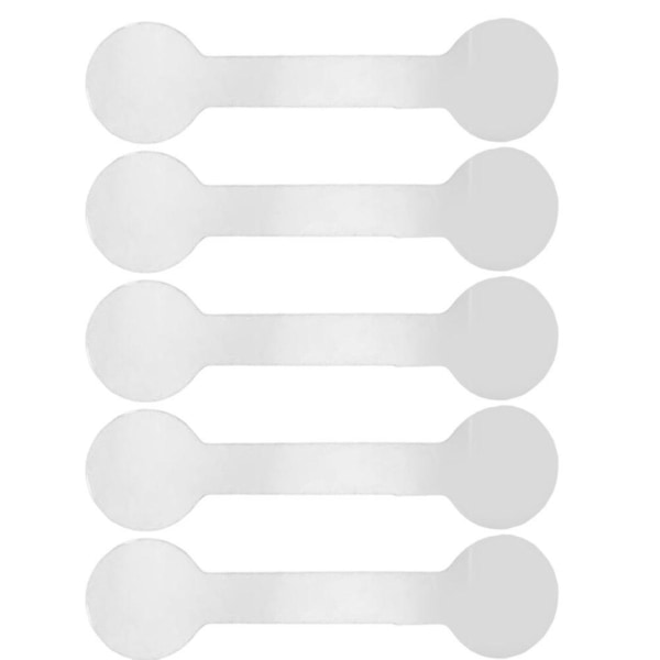 200 st självhäftande smyckesetiketter Halsband Ring Armband Prislappar Tomma Prisdisplayetiketter (rund, vit)