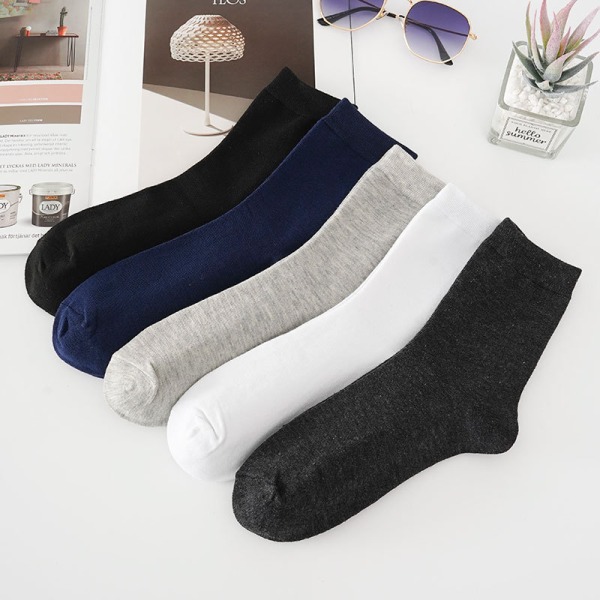 Women's Men's Medium Thick Cotton Socks, Soft Cotton Socks Ankle Socks 5 Pairs of Warm Cotton Socks for Autumn and Winter