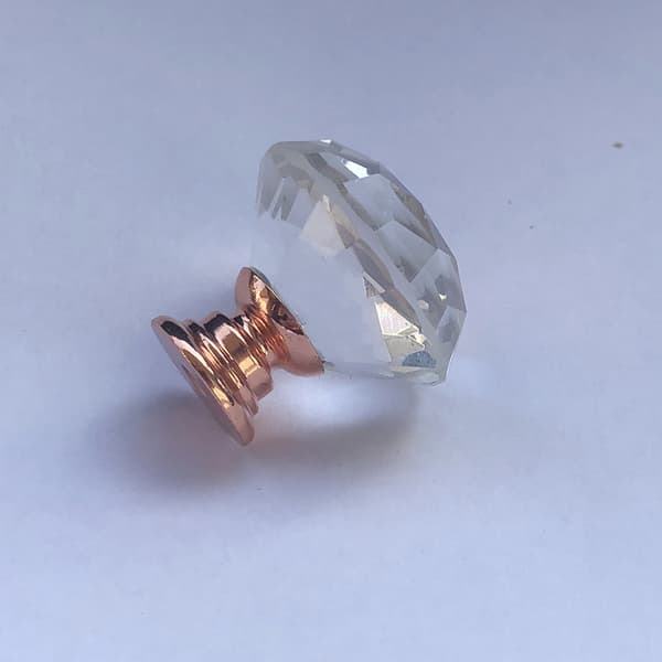 13 stk 30mm rosa krystall sinkhåndtak i sinklegering