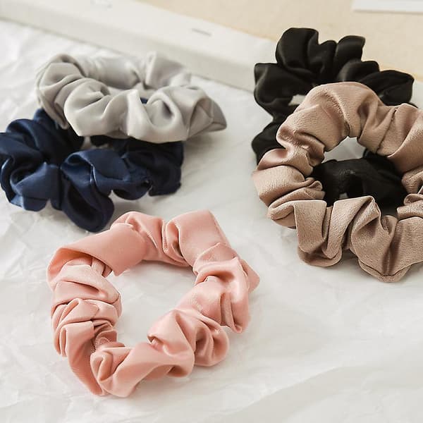 5 st Intestine Hair Ring - Svart