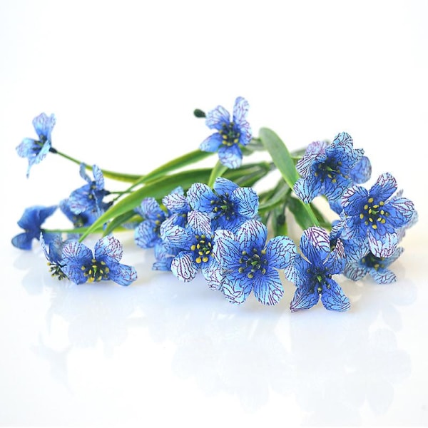 5 st konstgjorda blommor utomhus Uv-beständiga falska blommor Blekningsfria konstgjorda växter Blue
