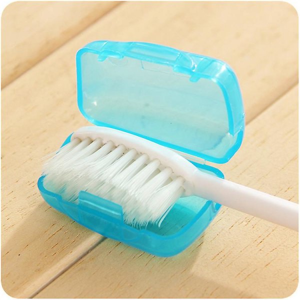 10 st Resor Tandborsthuvud täcker case Portabel elektronisk och manuell tandborst case box White