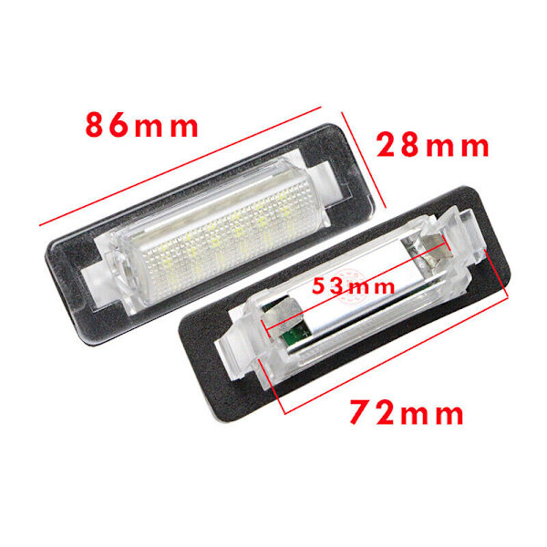 LED-nummerpladelys til Benz W210 E300 E320 E420 W202 4D C230 C280 C43 AMG