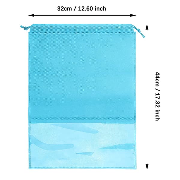 12 st reseväskor för skor i non-woven-tyg Blue