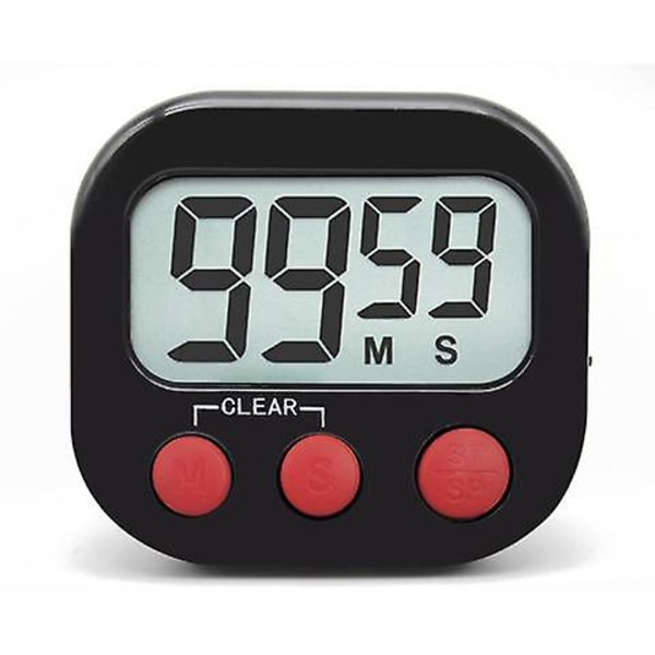 Digital Kitchen Timer,black, Big Digits Loud Alarm Magnetic Backing Stand On/off Switch For Cooking Game Exercise Office