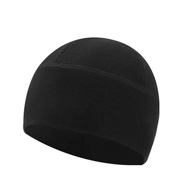 Ulkoilun polaarinen fleece-kylmä lämmin vuorikiipeilyhiihtohattu ratsastusfleecehattu Black