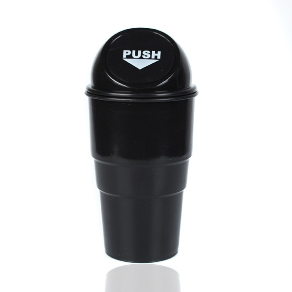 (Black) Automotive Vehicle Cup Holder Trash Can Small Mini Trash Can Car Trash Can Garbage Can for Car Office Home