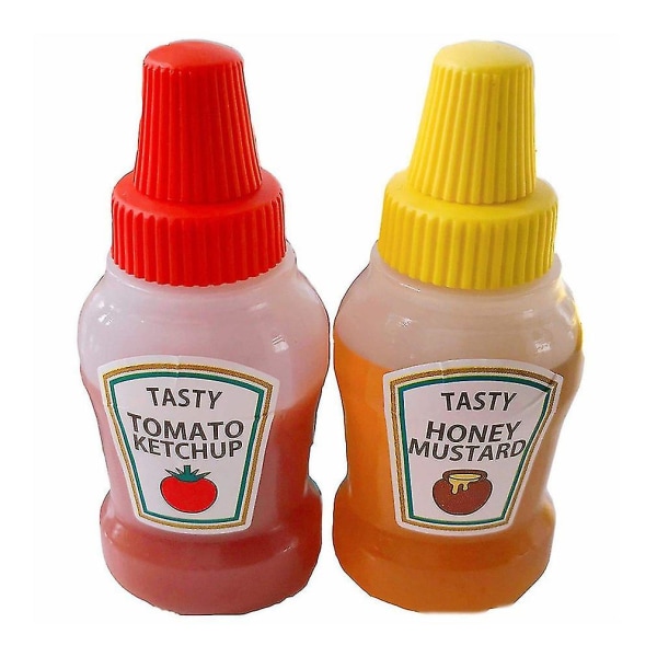 Mini Tomat Ketchup Flaska Bärbar Liten Såsflaska Salladsdressing Behållare Skafferi Behållare För Bento Box