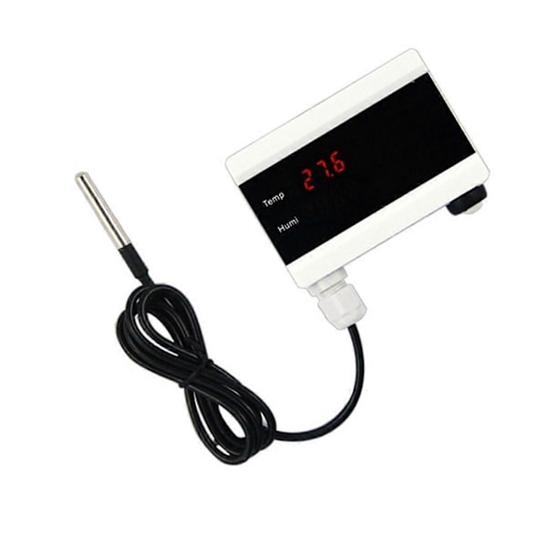 WiFi Temperatur Sensor Tuya Termometer Detektor Digital Display Hem Smart Life App Alarm Frys Vattenlarm EU-kontakt