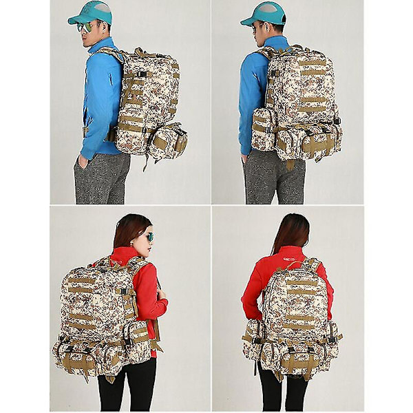 50L Taktisk Rygsæk Militær Molle Taske 1000D Nylon Rygsæk Sport Udendørs Rejse Camouflage Rygsæk CP