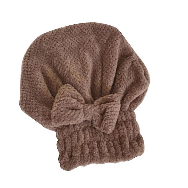 Hår-torkande korallfleece duschmössor vattenabsorption snabb torkning förtjockad mikrofiber dusch kaffe