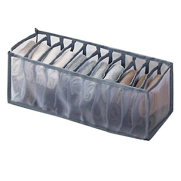 Boksrum BH Strømper Trusse Opbevaringsbokse 11 grid grey