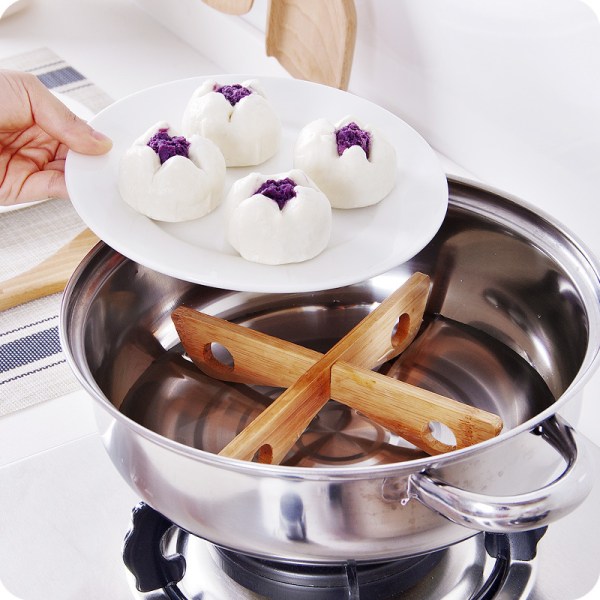 2-pack Ny högtemperaturbeständig bambu Hot Pot Pad Skål Cup Underlägg Matlagningsverktygshållare Avtagbar Kök Matlagning Turkisk köksutrustning