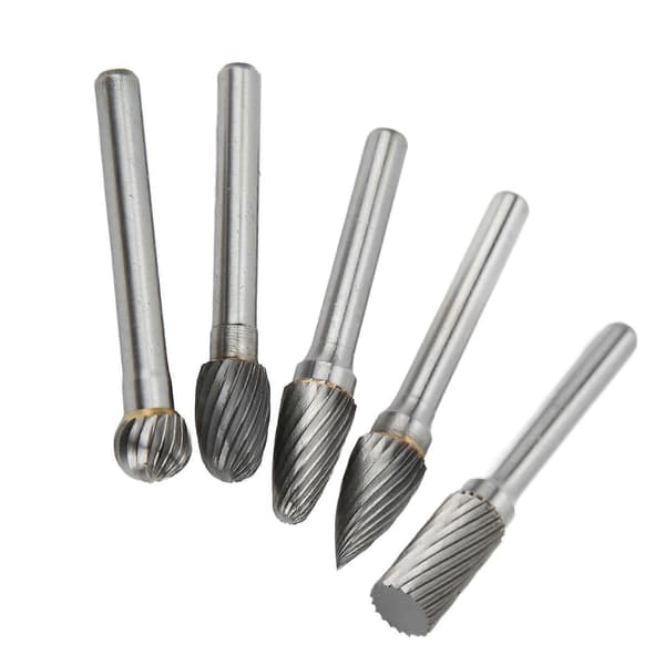5 stk./sæt roterende file sæt 6x10 mm wolframcarbid bits til polering slibning gravering boringADEFG