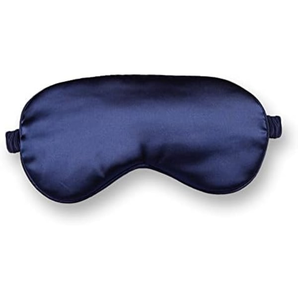 Nattmask, Sömnmask, Anti-Light Ultra-mjuk och bekväm ögonmask, Natural Silk Blackout Nattmask för män/kvinnor/barn (marinblå)