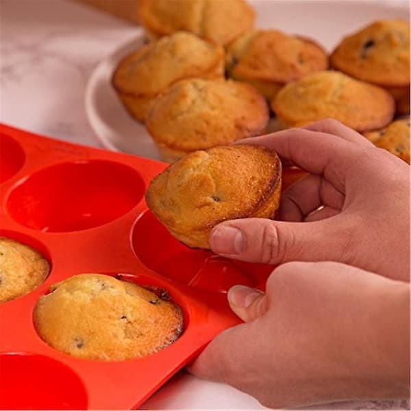 Silikon muffinsform 24-kopps muffinsform Non-stick  kakeform muffinsform
