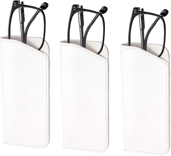 Set med 3 mjuka glasögonfodral