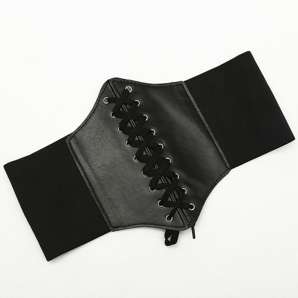 Womens Vintage Faux Leather Steampunk Sexy Underbust Waist Belt Corset Waist Belt