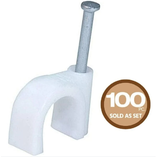 Monoprice cirkelkabelbindare med stålstift, 10 mm, 100 st/förpackning