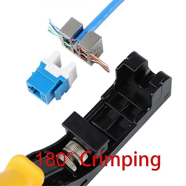 RJ45 Netværksmodul Krympeværktøj med Krog Netværkskabel Modul Krympeværktøj Wire Cutter med Cat5E Cat6 180