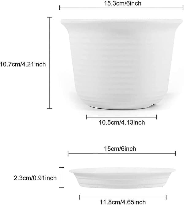 Plastblomkrukor. 6 tums plantskolor .växtbehållare med dränering