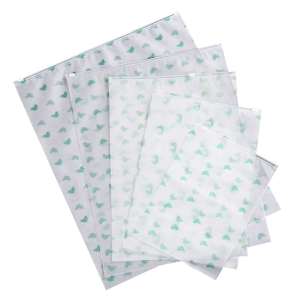 5 stk. Kaktus Frosted Opbevaringspose Rejse Bærbar Kosmetik Toiletartikler Tøjpose Beholder Organizer