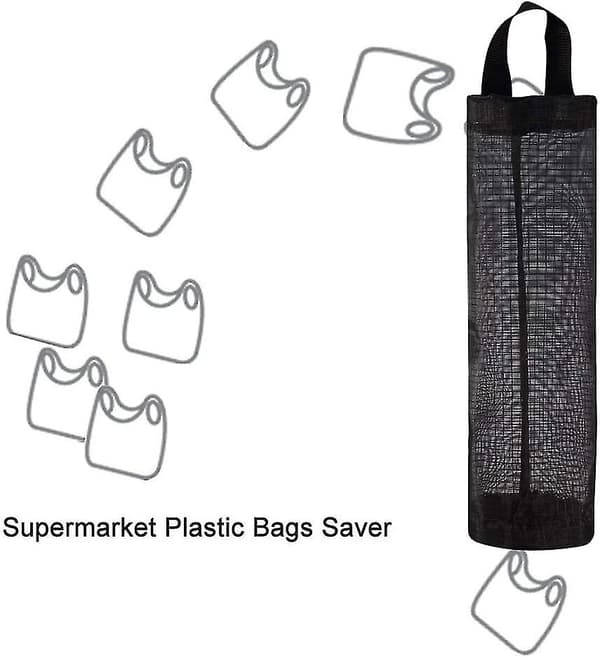 2 stk. Plastikposeholder Dispenser Hængende Foldbar Netposeaffaldsposeaffaldsposeholder Organizer