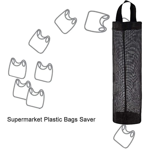2 stk Plastposeholder Dispenser Hengende Foldbar Mesh Søppelpose Søppelposer Holder Organizer