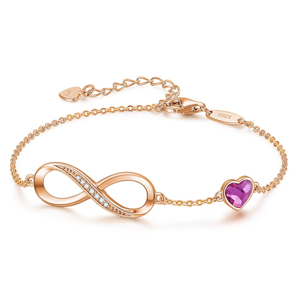Hjärtformad symbolberlockarmband för kvinnor, justerbart 925 sterlingsilver Style H