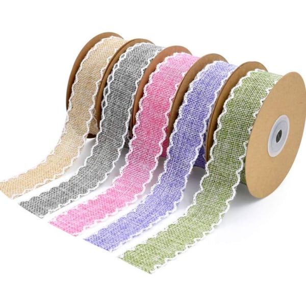 1 rulle 10m linned webbing burlap webbing stof webbing DI