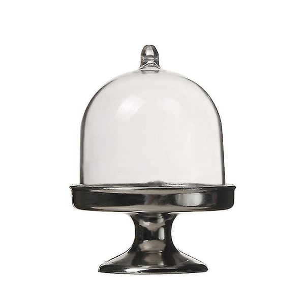 48 stk. Mini Plastik Cupcake Stativ med Låg Tiny Cupcake Stativ Rund Kage Stativ Mini Kage Holder med Låg