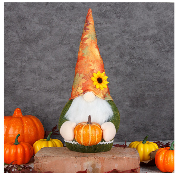 1 st Thanksgiving Harvest Pumpa Doll Ansiktslös docka Autumn Rudolph Dwarf Ornament Style 1