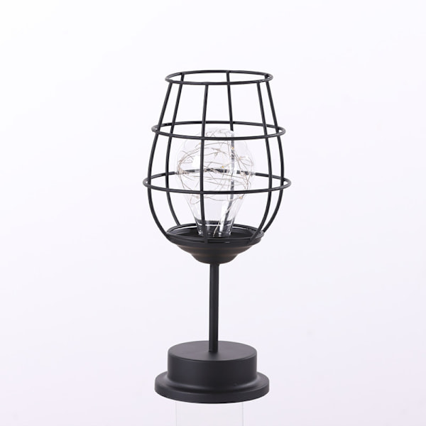 Moderne bordlampe lavet af sort ledning - Cage Pig Pen