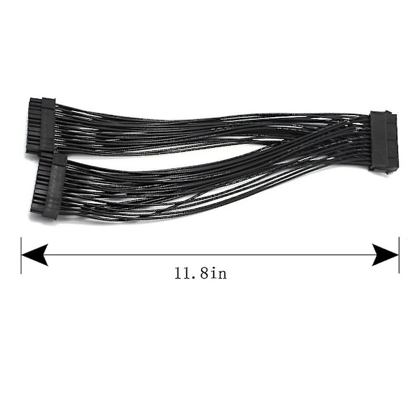Uppgradera 24pin 20+4pin Dual Psu Atx Strömkabel Adapter Kontakt För Mining 32cm Startlinje Dator Komponenter