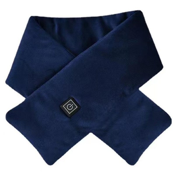 Liten fräsch halsduk USB-laddning uppvärmning vinter kyla skydd varm halsduk Navy Blue