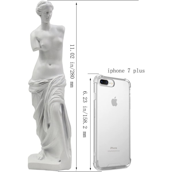 Venus de Milo-staty, grekisk och romersk mytologi gudinna Afrodite-staty, stor konst för hem- eller kontorsdekoration 11 x 3,15 x 2,16 tum