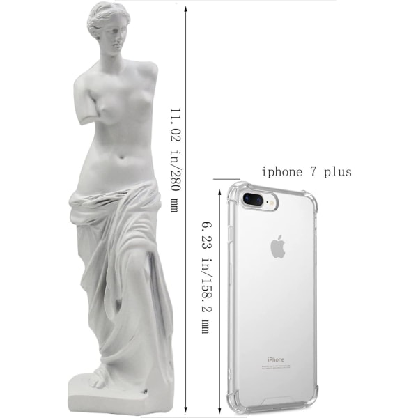 Venus de Milo staty, grekisk och romersk mytologi gudinnan Afrodite staty, stor konst för hem eller kontor dekoration 11 x 3,15 x 2,16 tum
