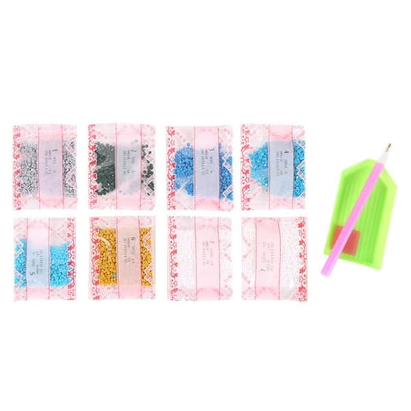 5D DIY full diamond painted skull korssting broderi mosaikk kit