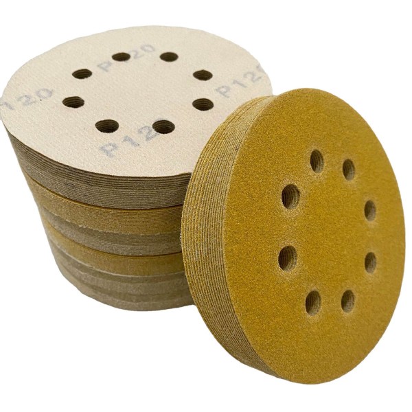 10 stk. Slibeskiver Pads Sandpapirark Til Tilfældig Orbital Sander 8-huller P600