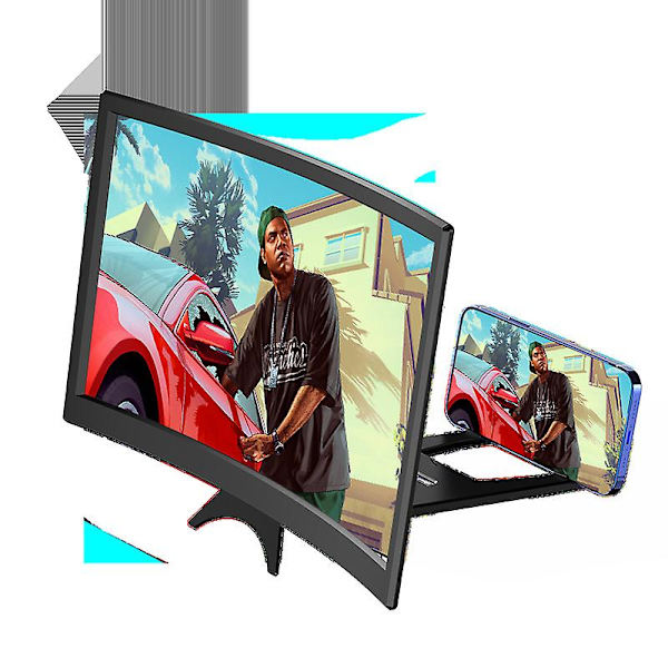 14 tuuman kaareva näytön suurentaja matkapuhelimelle - 3D HD -suurennusprojektori